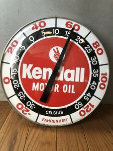  valuable! PAM CLOCK company manufactured Vintage Kendall thermometer America made MADE IN USA ticket doll Ad ba Thai Gin g garage Setagaya base vintage