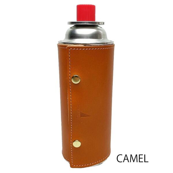 CB缶レザーカバー キャメル(栃木レザー) カセットガス用レザーカバー