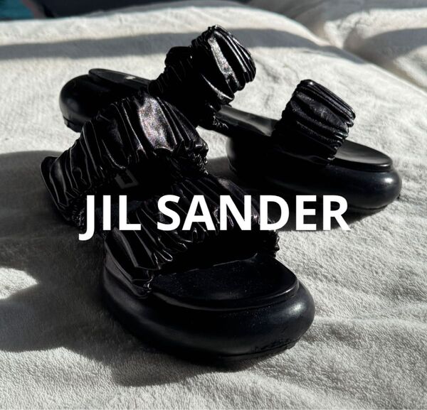 一度のみ使用の美品! 裏張り済み JIL SANDER レザーサンダル