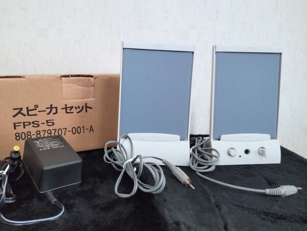 NEC フラットスピーカ FPS-5 左右一対 専用アダプター付き
