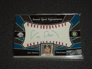 即決『2004 UD SweetSpot Signatures AUTO Eric Chavez (直筆サイン エリック・チャベス)』MLB