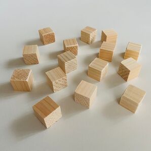 ③ ヒノキ 18mm角 キューブ ブロック 30個 ハンドメイド 工作 クラフト