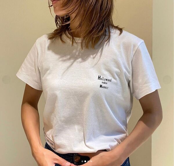 ★新品★ HOLLYWOOD RANCH MARKET / HRM ドットバックプリント パッチワーク Tシャツ L