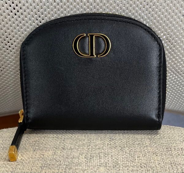 【極美品】Christian Dior モンテーニュ コインケース ディオール ブラック 財布 CDロゴ