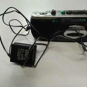  aiwa アイワ ステレオ ラジオカセットレコーダー CS-P500 AM FM ラジオ付 アナログ ラジカセ 2000年製 希少 動作確認