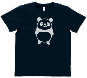 おもしろ　Tシャツ　かわいいパンダ　ネイビー　MLサイズ　送料無料　ｈ751