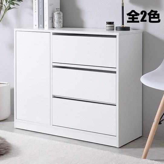 【新品 送料無料】キャビネット 隠しキャスター付き チェスト サイドボード リビングボード 収納家具 リビング収納 収納棚 タンス