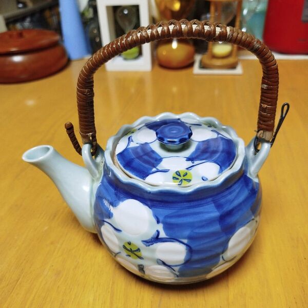 土瓶 急須 4号 625ml 大きめ 花柄 茶こし付き 菊祥陶器