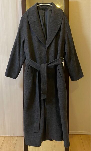 ジャーナルスタンダード ベルト付 ロングコート ダークグレー