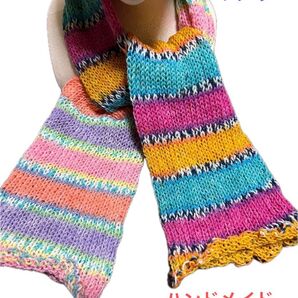 かわいい マフラー opal オパール毛糸 ハンドメイド その⑦