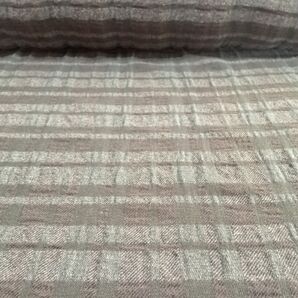 尾州産 ウールコットンボーダー柄生地 巾約138cm×2mカット販売