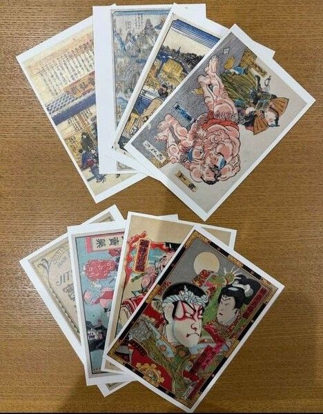 新品!非売品!富山のくすり売業 版画 ポストカード 絵葉書8枚セット 浮世絵風ハガキ 郵便はがき 富山の薬 富山の薬箱 芸術 歴史
