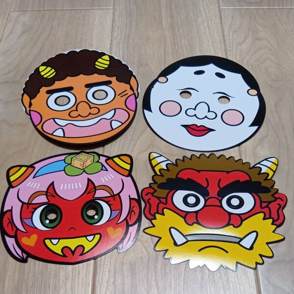 でん六 節分 キャラクター 鬼 マメドル鬼 フジオ・プロ 鬼面 お面 イベント コスプレ キャラクター 女の子 ピンク かわいい