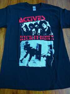 ACTIVES Tシャツ Kick It Down 黒M / crass conflict discharge chaos uk disorder The Partisans Blitz Abrasive Wheels