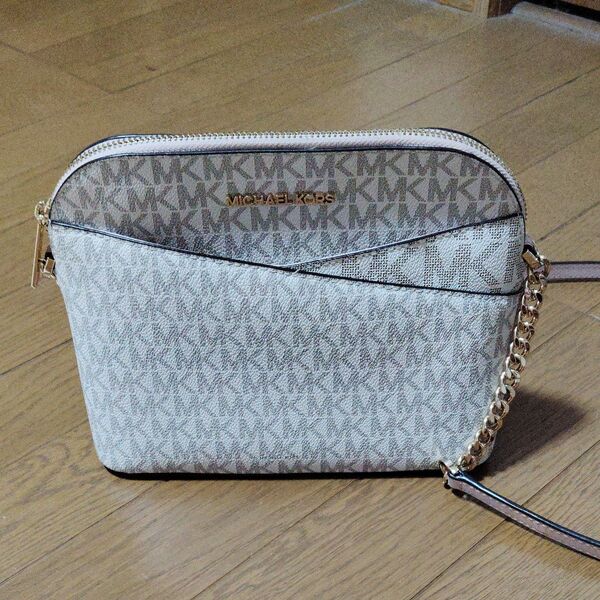 MICHAEL KORS ショルダーバッグ☆ ホワイト ピンク シグネチャー