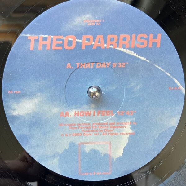Theo Parrish That Day / How I Feel ハウス クラシック ディスコ