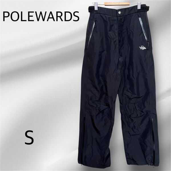 POLEWARDS ポールワーズ レディース レインパンツ ブラック【S】