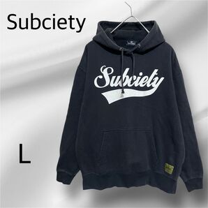 Subciety プルオーバーパーカー L ブラック