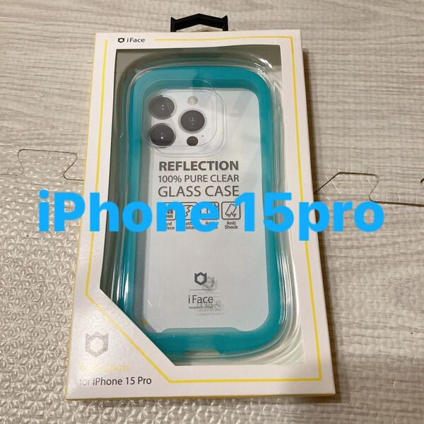 iFace Reflection Neo iPhone 15Pro ケース クリア 強化ガラス (クリアブルー) 未開封