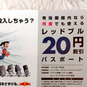 レッドブル 20円割引 パスポート 2枚 テアトル映画館限定 有効期限内なら何度でも使える