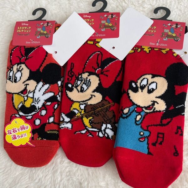 15-20 靴下 ソックス キッズ ディズニー しまむら ミッキミニー