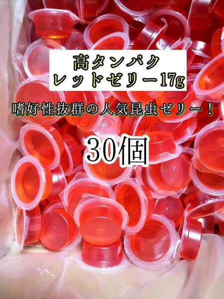 高タンパク レッドゼリー17g 30個 クワガタ カブトムシ オオクワガタ フクロモモンガ ハムスター フクロモモンガ 小動物 クワカブ