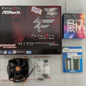 ASRock Fatal1ty H170 Performance/Corei7 6700K MB+CPU+メモリ+クーラー セット