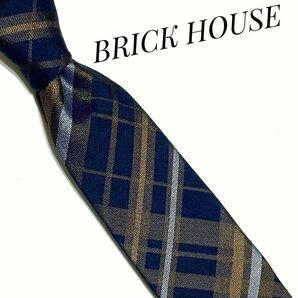 BRICK HOUSE ブリックハウス ネクタイ ネイビー系 チェック