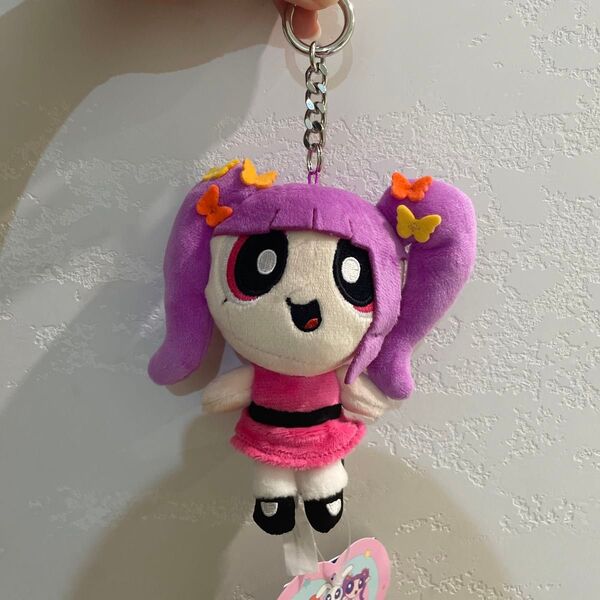 新品未使用 ニュージーンズ ラインフレンズ パワーパフガールズ ぬいぐるみ キーホルダー