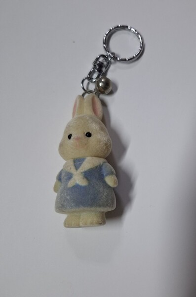 うさぎ フロッキー キーホルダー 昭和 レトロ かわいい コレクション ウサギ シルバニアファミリー風