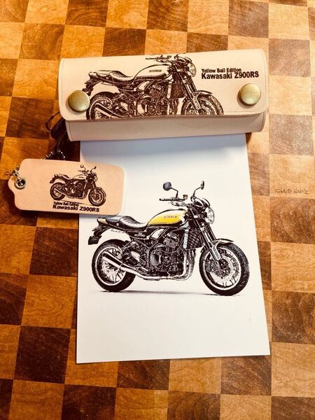 本革レザーキーケース Z900RS オリジナルレザーキーケース3連キーケース