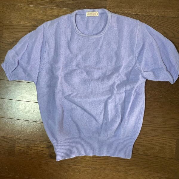 【ニット】 レディース半袖セーター Lサイズ ADONE LADIES ウール