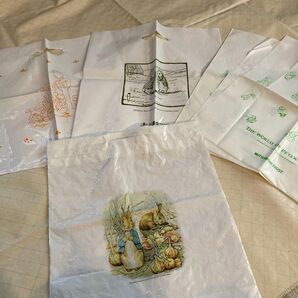 ピーターラビット 三菱信託銀行 ビニール手提げ袋 5枚 おまけ1枚 平成レトロ