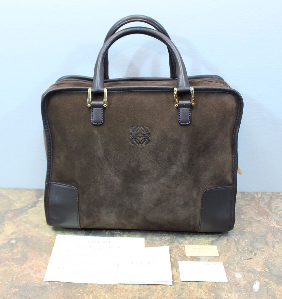 美品!LOEWE ロエベ ハンドバッグ アナグラム ナッパレザー レディース