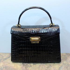 CROCODILE LEATHER HAND BAG/クロコダイルレザーハンドバッグ