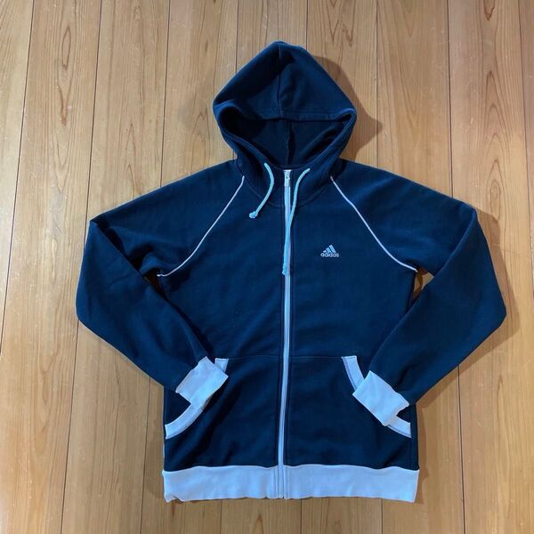 adidas フルジップパーカー ブラック L パーカー