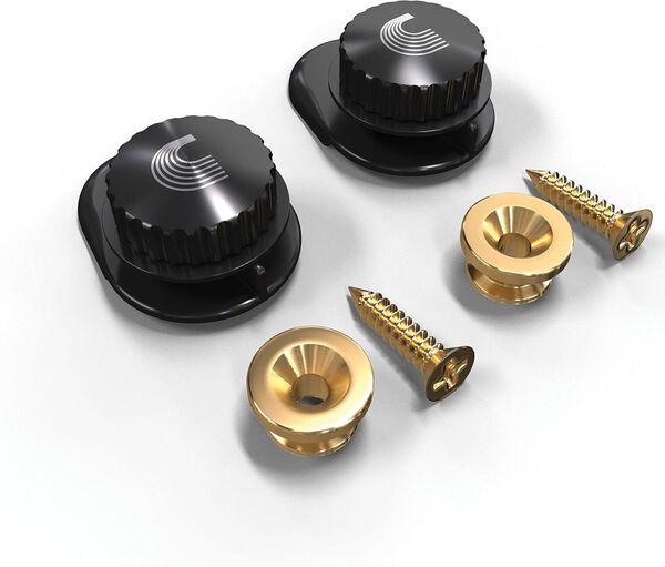D'Addario Planet Waves Universal Strap Lock System Gold #PWAVE-USLOCK-GD