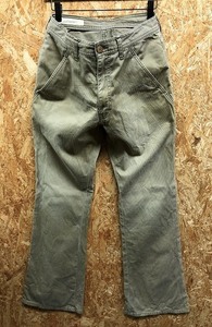 [ made in Japan ] Inpaichthys Kerri Inpaichthys Kerri S size men's flare pants boots cut corduroy cotton × poly- green khaki 