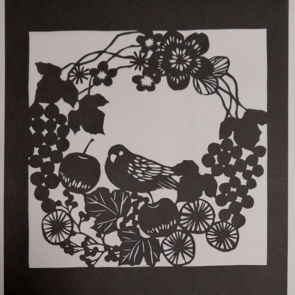 切り絵 ハンドメイド 鳥
