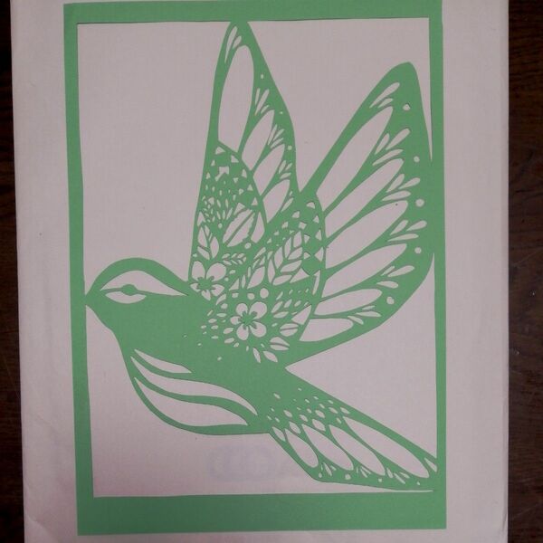 切り絵 ハンドメイド 鳥切り絵