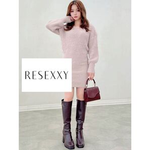 【RESEXXY】シャギーミニニットワンピース