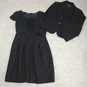 ARTICLE COM ブラックフォーマル セットアップ ワンピース 11 号 ブラック 黒 セレモニースーツ