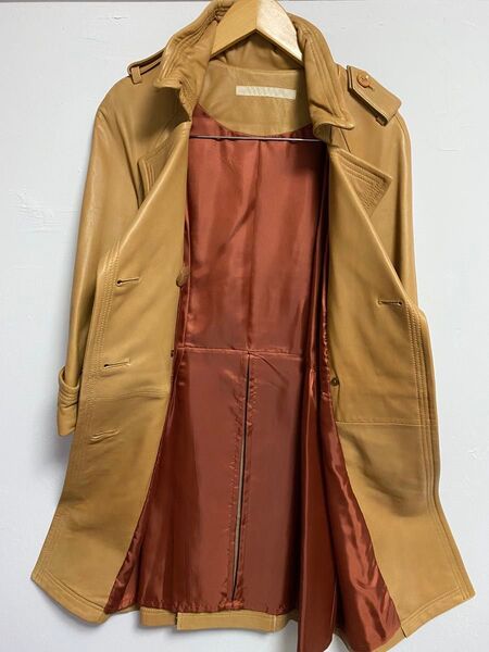 美品!LAllegro ラムレザーコート レディース