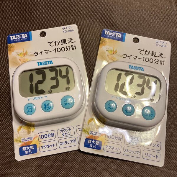 TANITA 100分計測キッチンタイマー TD-384 2個セット
