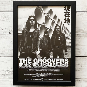 額装品◆THE GROOVERS グルーヴァーズ メロディ 現在地 Like A Rolling Stone /90年代/ポスター風広告/A4サイズ額入/アートフレーム Y2R01