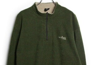 USA made 90's pra naPRANA half Zip pull over fender lease . green (XL) old tag 90 period America made 