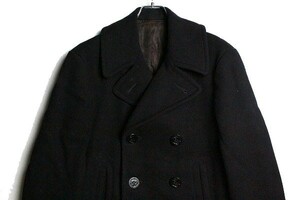 50's USN rice navy the truth thing 8 button pea coat (34) melt n pea coat na- bar Vintage 