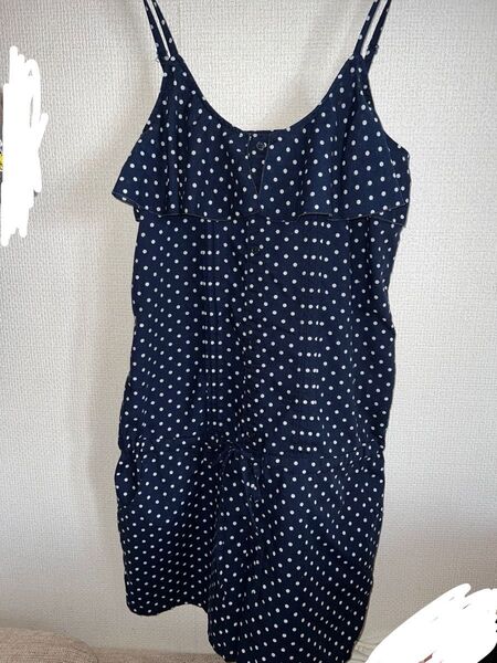 オールインワン キャミソール トップス 黒ネイビー 夏服