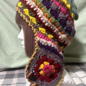 耳当てつきパイロット帽子ハンドメイド
