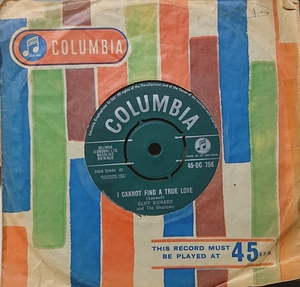 ☆特選☆CLIFF RICHARD&THE SHADOWS/I CANNOT FIND A TRUE LOVE'1960UK EXPORT COLUMBIA7INCH